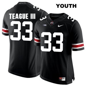 Youth NCAA Ohio State Buckeyes Master Teague #33 College Stitched Authentic Nike White Number Black Football Jersey XV20W03EN